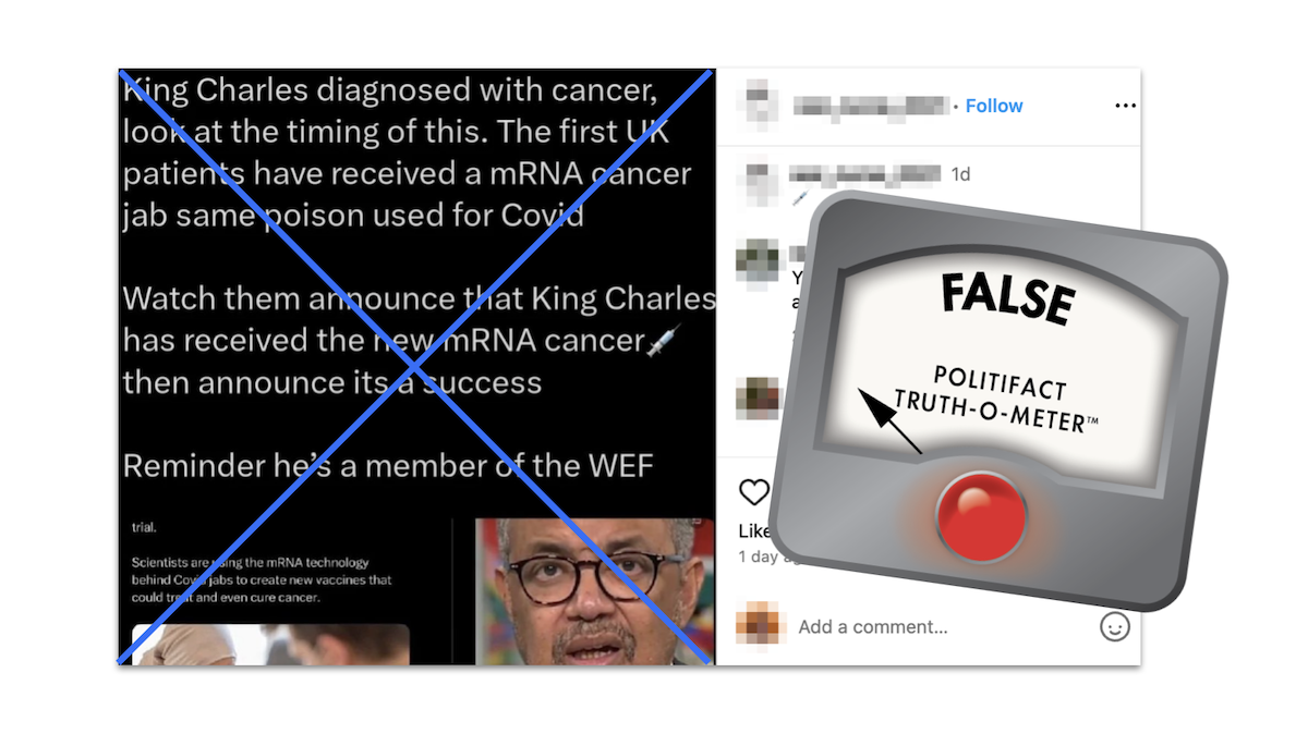 Fact Check: First UK patient received mRNA cancer dose in October, months before reports of King Charles’ cancer