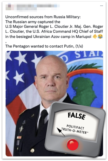 No, NATO Allied Land Command leader wasn’t captured by Russians in Ukraine