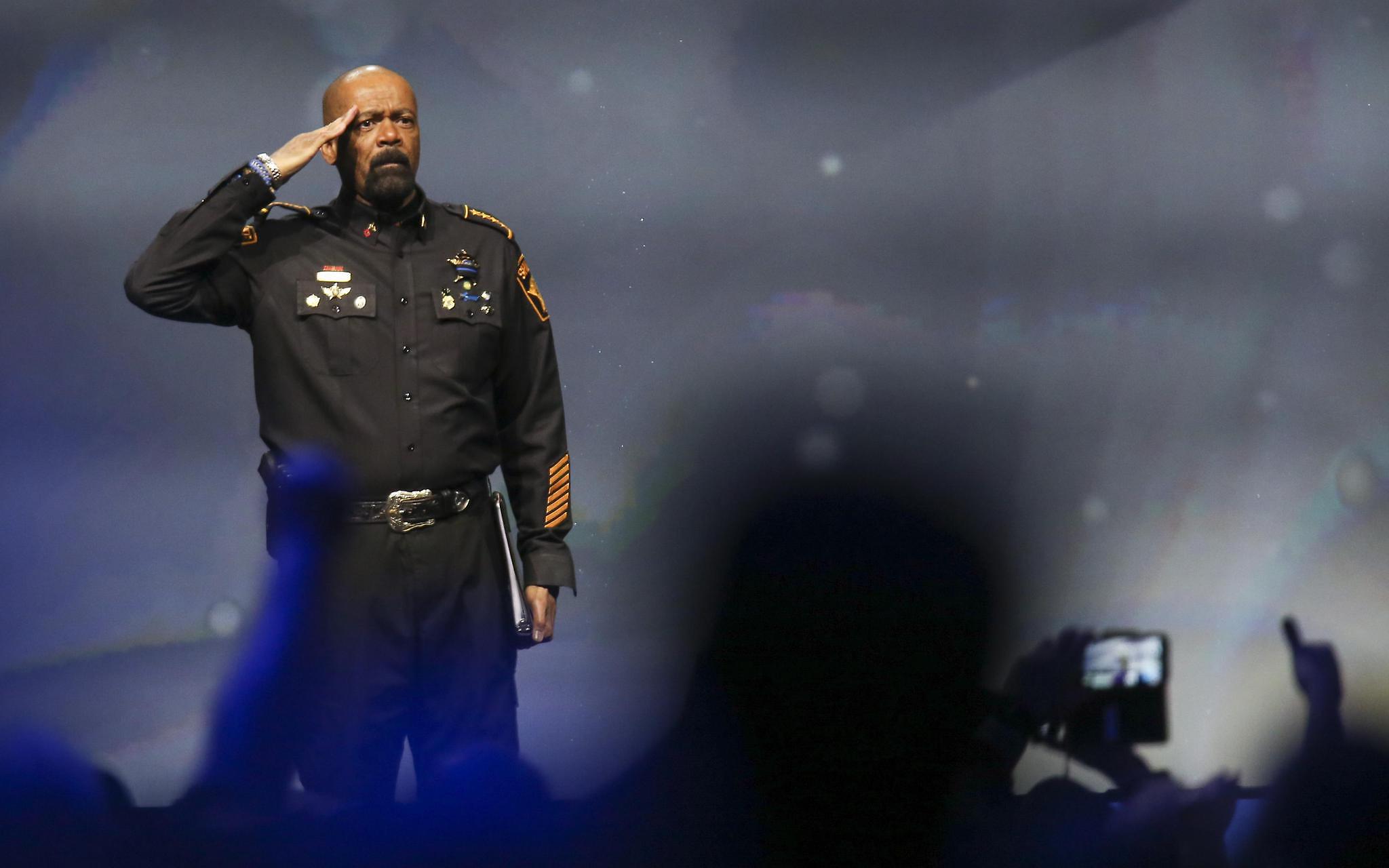 Milwaukee County Sheriff David Clarke spoke at the NRA-ILA Leadership Forum in Louisville, Ky., in 2016. (USA Today Network)