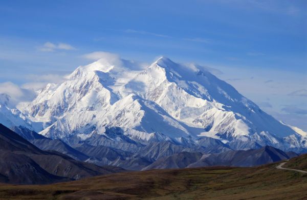 The Alaskan mountain newly renamed Denali inspired a ridiculous social-media graphic that we debunked in September. (AP/Becky Bohrer)