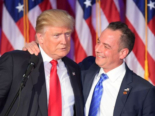 The first White House chief of staff for President Donald Trump (left) was Wisconsinite Reince Priebus, former head of the Wisconsin and national Republican parties. (Getty Images)