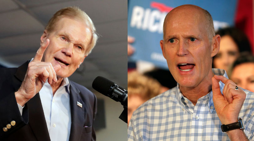 Florida Gov. Rick Scott and Sen. Bill Nelson. (AP)