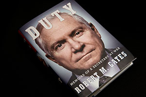 The cover of Robert Gates' new book "Duty: Memoirs of a Secretary at War." (AP)