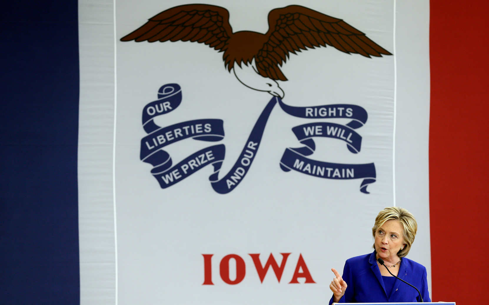 Democratic presidential candidate Hillary Clinton speaks in Iowa, a state where two supporters shared rumors about President Obama's religion in 2007. (AP)