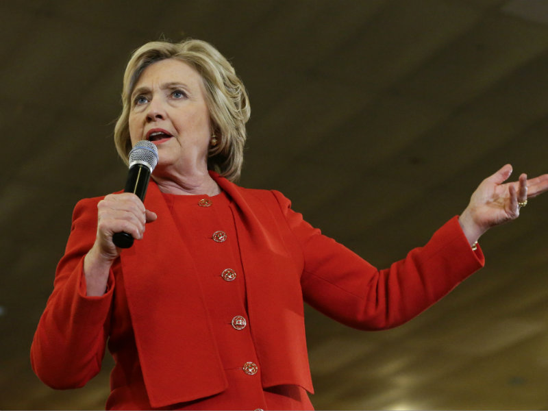 Hillary Clinton is set to speak Monday night at Mondavi Center at UC Davis as part of her book tour / Associated Press file photo