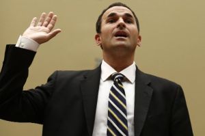 Acting IRS commissioner Danny Werfel is sworn in before testifying on Capitol Hill on June 6, 2013. Werfel is picking up the reins after a high-profile controversy over IRS targeting of conservative groups seeking tax-exempt status.