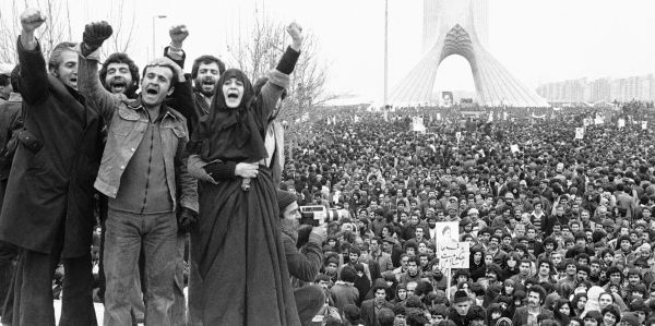 A scene from the Iranian Revolution in Shahyad Square in Tehran. (Wikimedia commons)