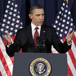 President Obama speaks on Libya last week at the National Defense University in Washington, DC