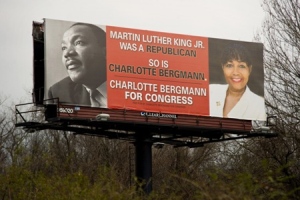 A billboard along a Memphis highway for congressional candidate Charlotte Bergmann repeats a claim we've checked several times.