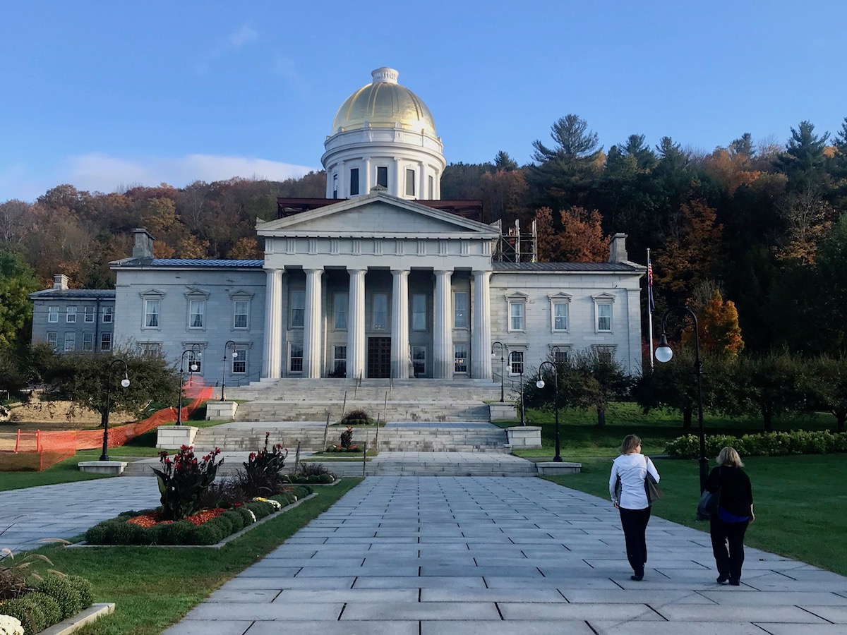 The Vermont State House, located in Montpelier, is the state capitol of Vermont and the seat of the Vermont General Assembly. (PolitiFact photo by Angie Drobnic Holan)