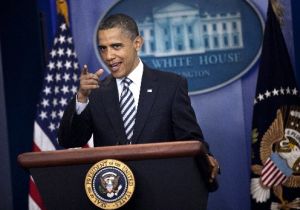 President Barack Obama speaks to the press after releasing a long form version of his birth certificate.
