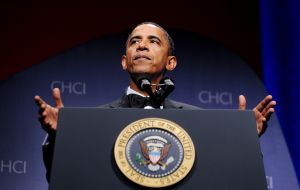 President Barack Obama speaks at the Congressional Hispanic Caucus Institute's awards gala on Sept. 15, 2010.