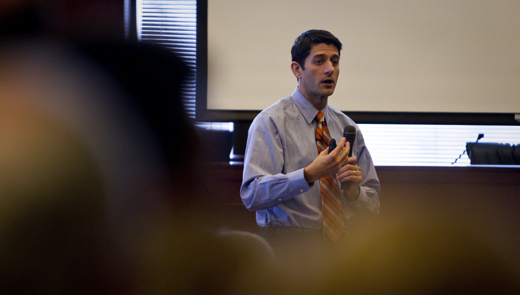 U.S. Rep. Paul Ryan, R.-Wis, was drawn into a debate on Texas Gov. Rick Perry's comments about Social Security as a Ponzi scheme