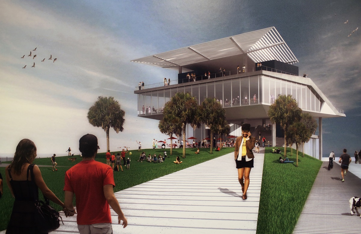 A rendering of the new pier design presented during a City Council workshop at City Hall in St. Petersburg, March 17, 2016. (JOHN PENDYGRAFT | Times)