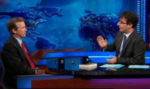 Sen. Rand Paul, R-Ky., discussed health insurance policy with John Oliver on "The Daily Show."