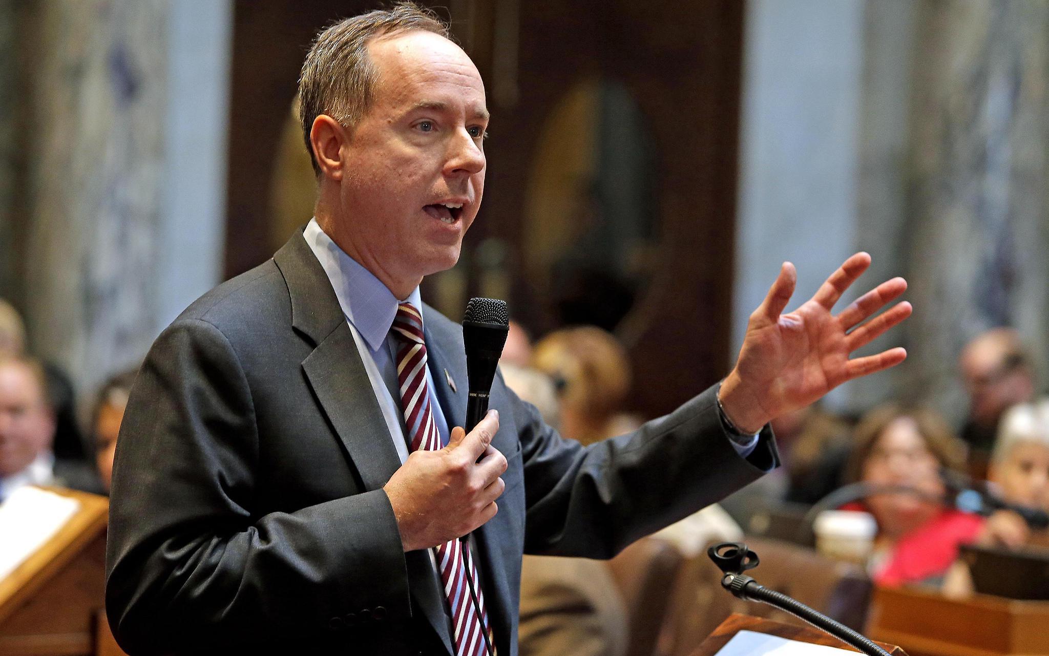 Wisconsin Assembly Speaker Robin Vos, a Republican, called Republican state senators "terrorists" as a result of maneuvers in the state budget process. (Rick Wood/Milwaukee Journal Sentinel)