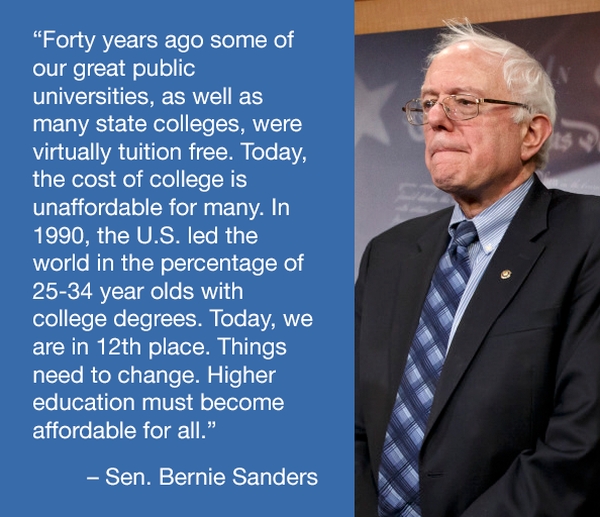 Image result for BERNIE SANDERS forty years ago universities