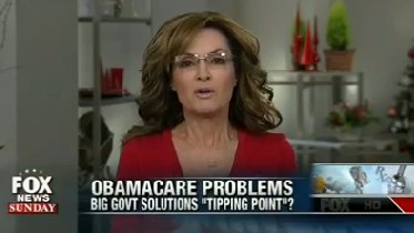 On "Fox News Sunday," former Alaska Gov. Sarah Palin said: "There will be fewer people being covered under a sensible doctor-patient relationship centered health care program under Obamacare than what we see today."
