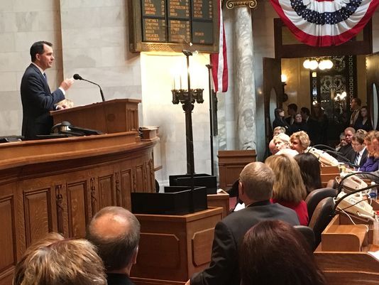 During his two terms as governor, Scott Walker kept most of the campaign promises that were tracked on the Walk-O-Meter. (Michael Sears/Milwaukee Journal Sentinel)