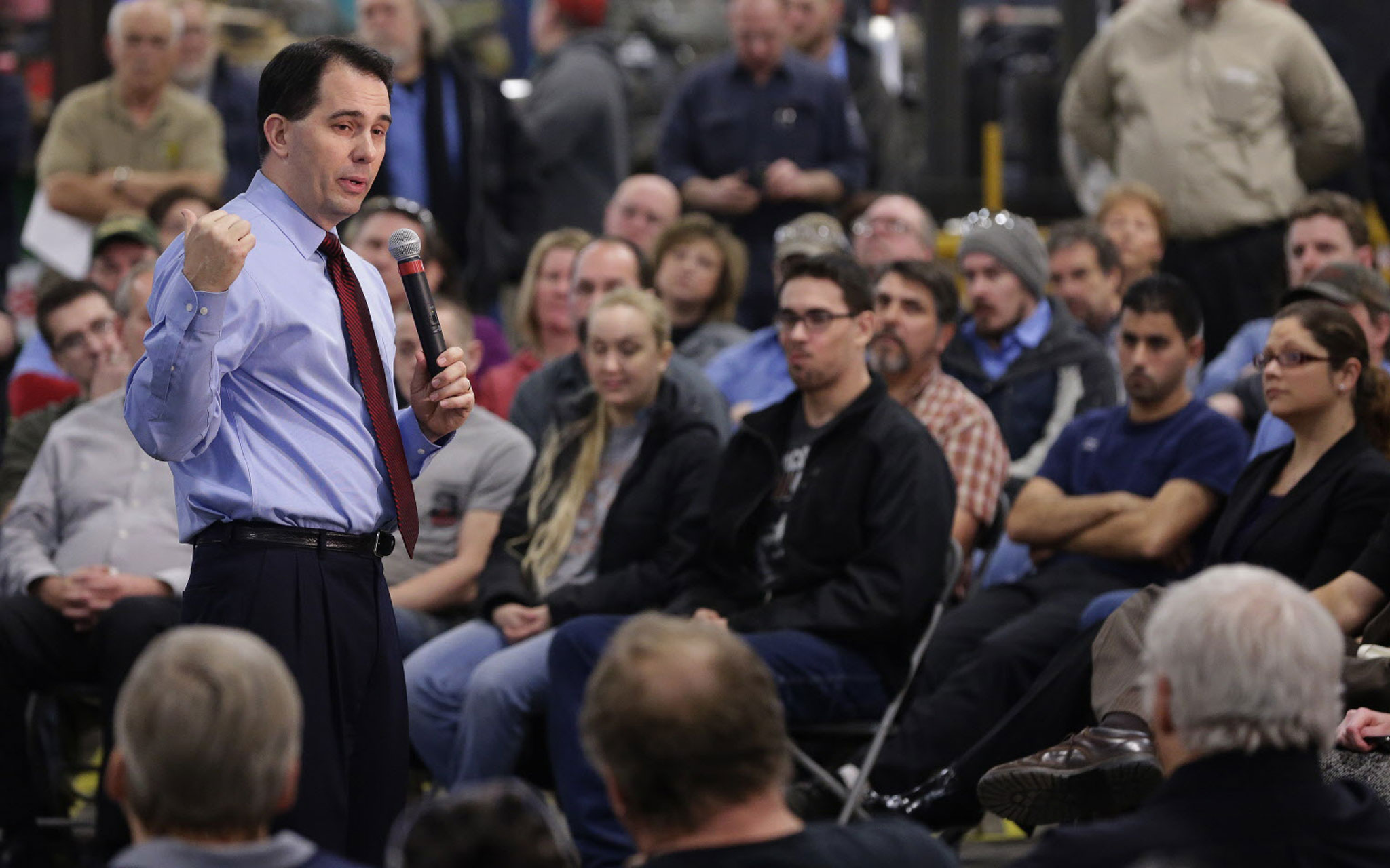 Republican Scott Walker served two terms as Wisconsin's governor. He leaves office in January 2019, having lost a bid for a third four-year term. (Michael Sears/Milwaukee Journal Sentinel)