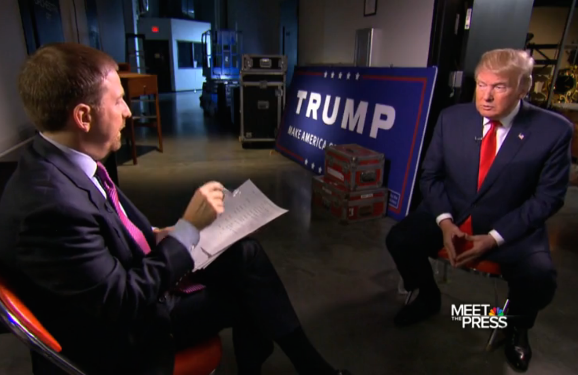 Chuck Todd interviews Donald Trump on the Jan. 10, 2015, edition of "Meet the Press."