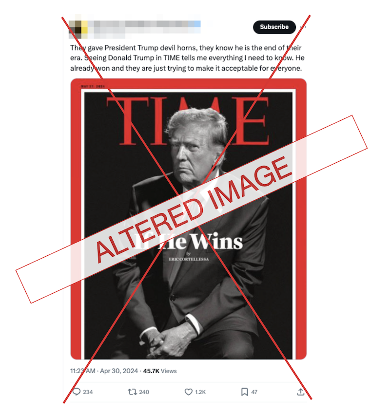 Fact Check: The devil’s in the details: Viral Donald Trump Time cover is edited