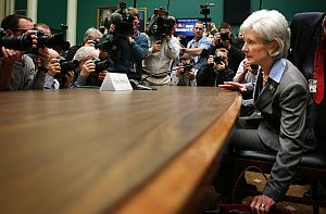 Kathleen Sebelius, Secretary of Health and Human Services, testified before a House committee on Oct. 30, 2013, about the health care law's implementation.
