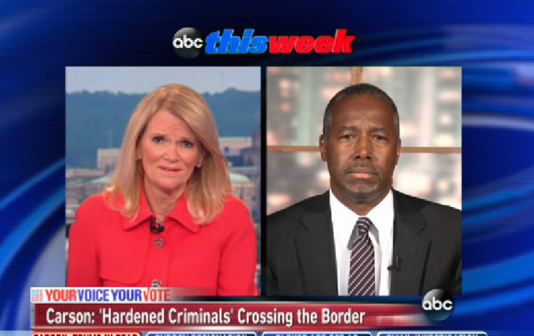 Ben Carson appeared on "This Week" on Sept. 27, 2015. (ABC News)