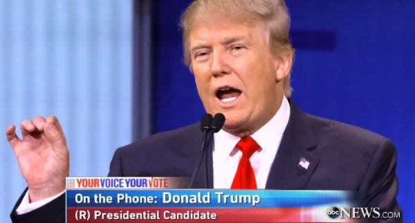 Republican presidential candidate Donald Trump appeared by phone on ABC's "This Week" on Nov. 22, 2015.