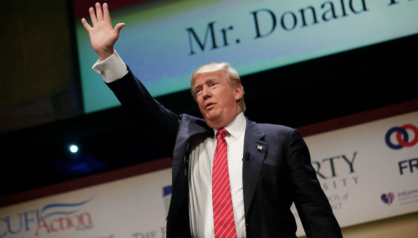 Donald Trump in Ames, Iowa. His comments about Sen. John McCain, R-Ariz., raised questions about Trump's Vietnam draft record. (NYT)