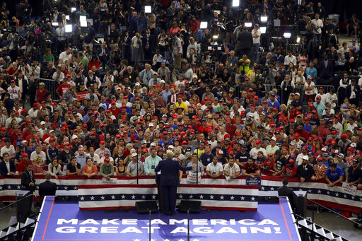 President Donald Trump speaks during his re-election kickoff rally in Orlando, Fla. (AP Photo/Evan Vucci)