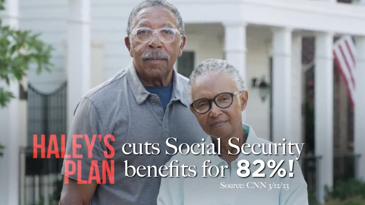 PolitiFact  Trump ad says Nikki Haley's plan would cut Social Security for  82% of Americans. That's False.