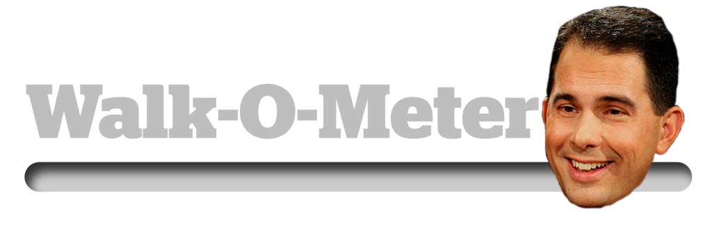 The Walk-O-Meter tracks 60-plus promises made by Gov. Scott Walker on the campaign trail.