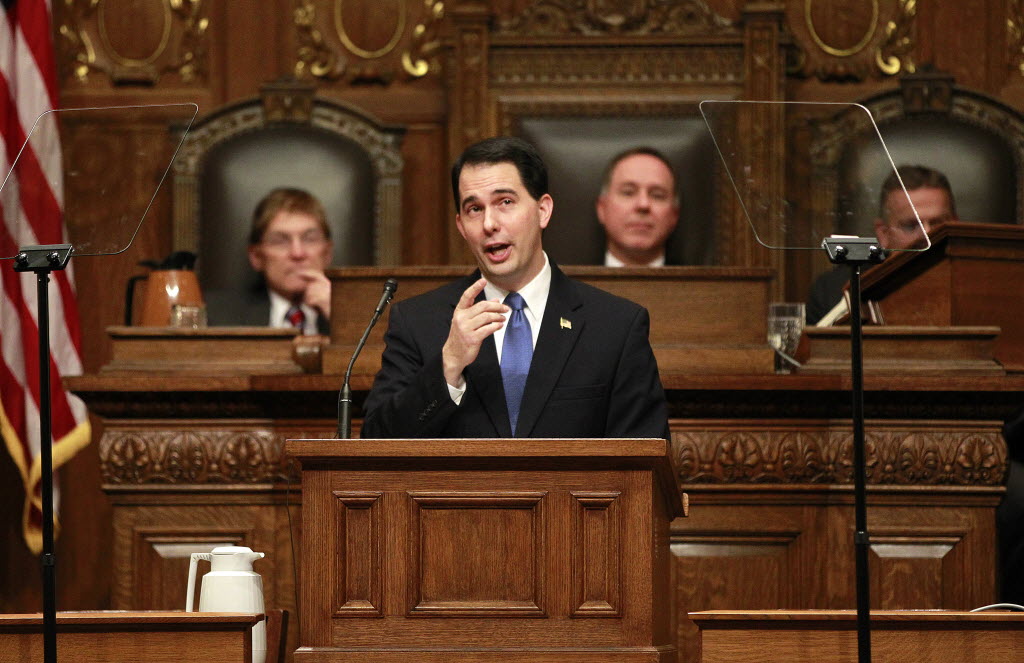 Gov. Scott Walker delivers his 2013 State of the State address.