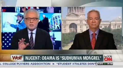 CNN host Wolf Blitzer discusses Ted Nugent's comments about President Barack Obama.