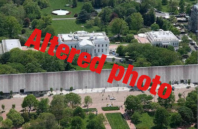 PolitiFact | Photo of concrete wall in front of White House is doctored