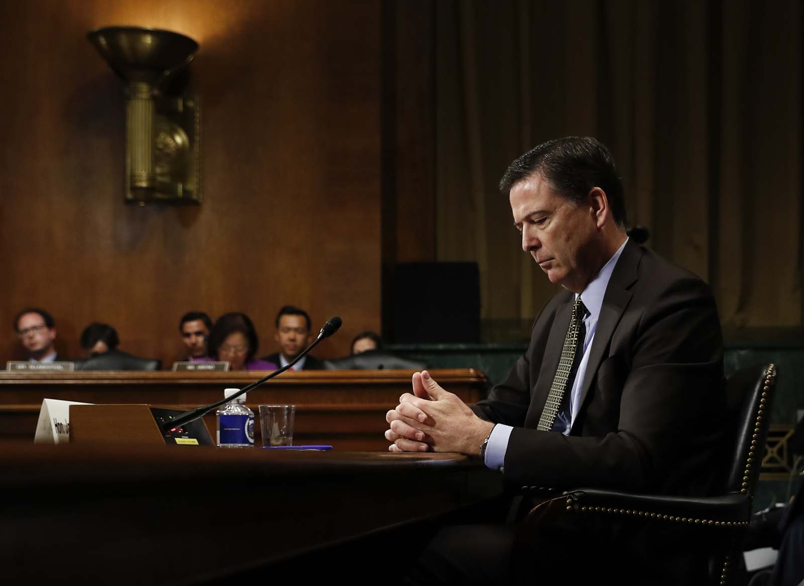 In this May 3, 2017, photo then-FBI Director James Comey testifies before a Senate Judiciary Committee hearing. (AP/Carolyn Kaster)
