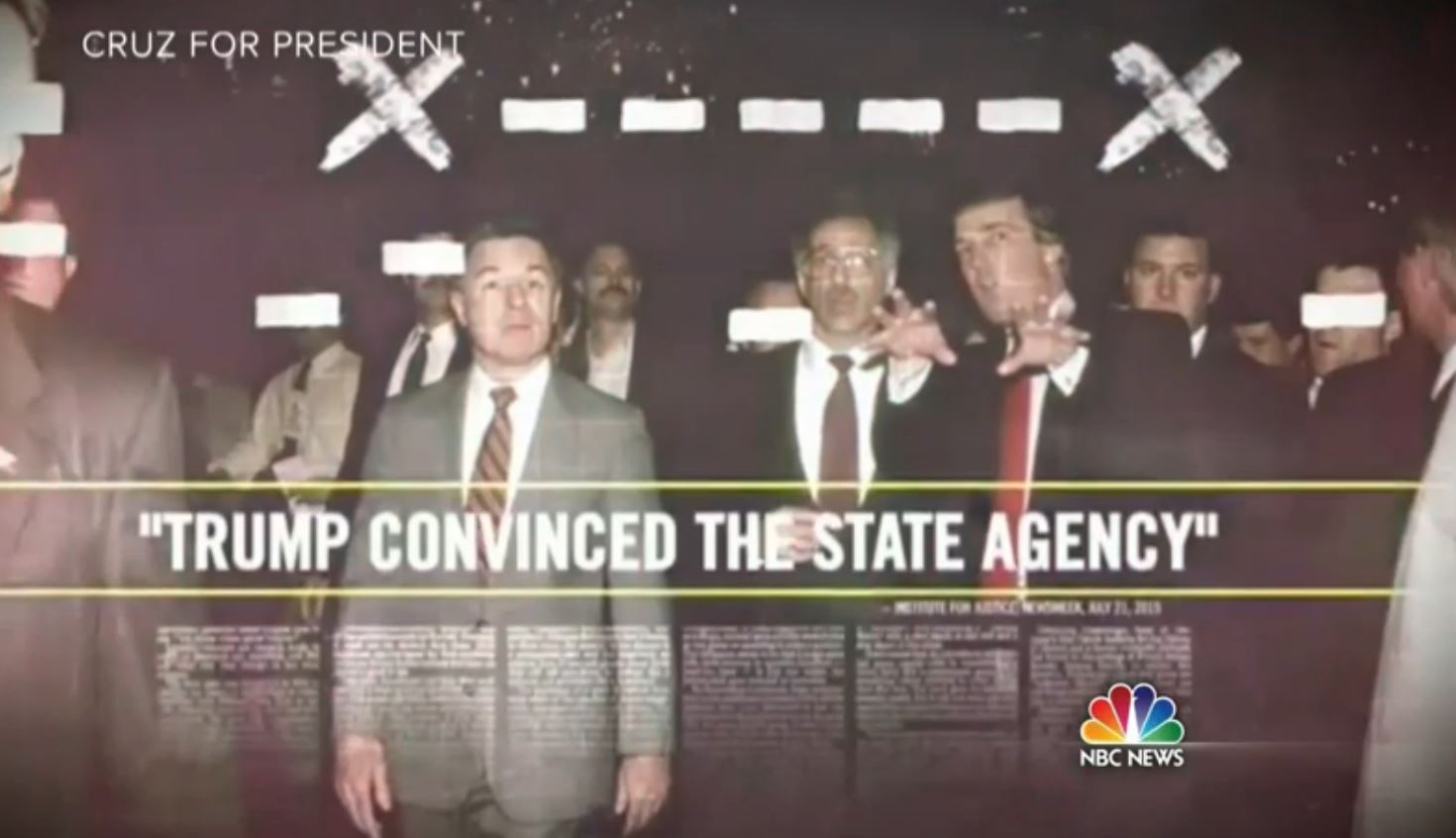 Donald Trump criticized a Ted Cruz attack ad about his love for eminent domain as "false advertising" Jan 24. on "Meet the Press." Is it? (Screengrab)