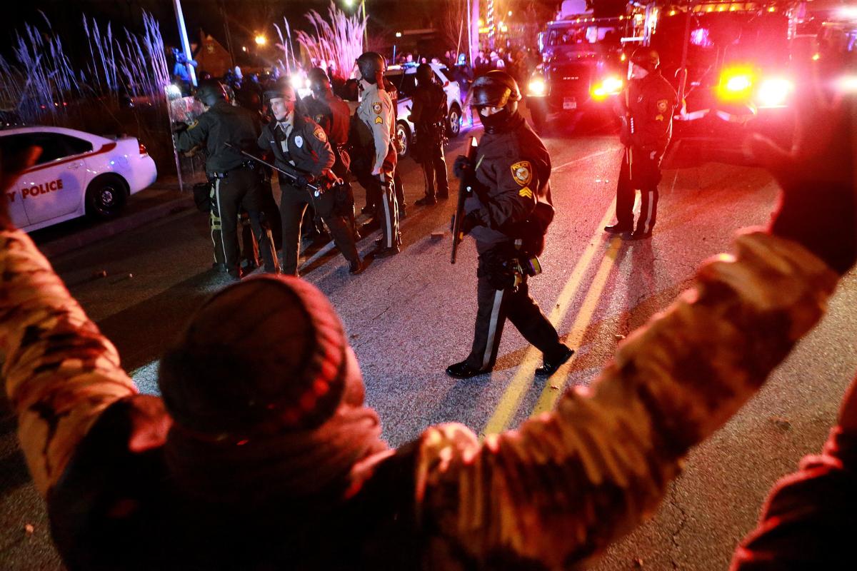 A grand jury's decision not to prosecute Darren Wilson for killing Michael Brown set off a new wave of protests in Ferguson, Mo., on Nov. 24, 2014.