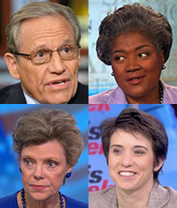 PunditFact Madness' "Final 4" -- Bob Woodward, Donna Brazile, Amy Walter and Cokie Roberts.