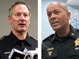 Milwaukee Police Chief Ed Flynn and Milwaukee County Sheriff David A. Clarke Jr.