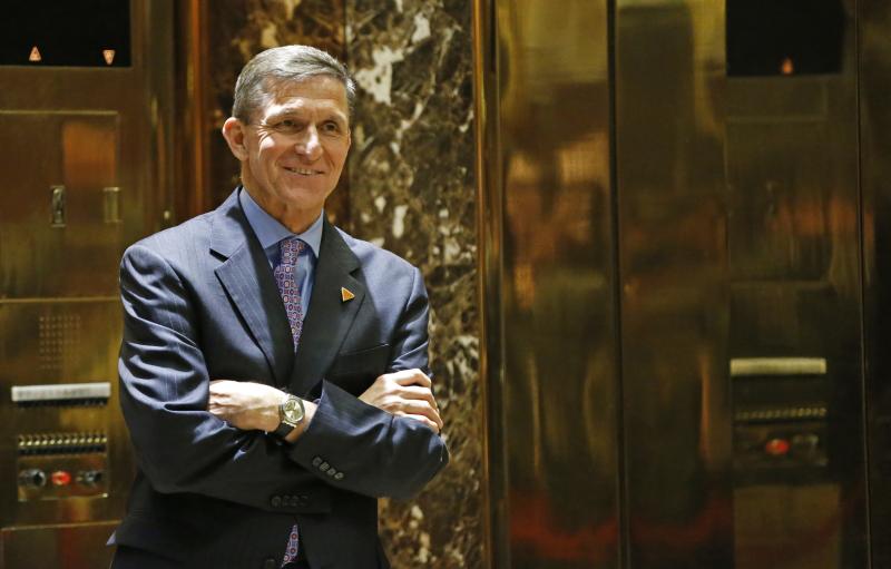 National Security Adviser Michael Flynn resigned from his position in the Trump administration. In this Feb. 1 photo, Flynn answers questions in the White House briefing room. (Win McNamee/Getty Images)
