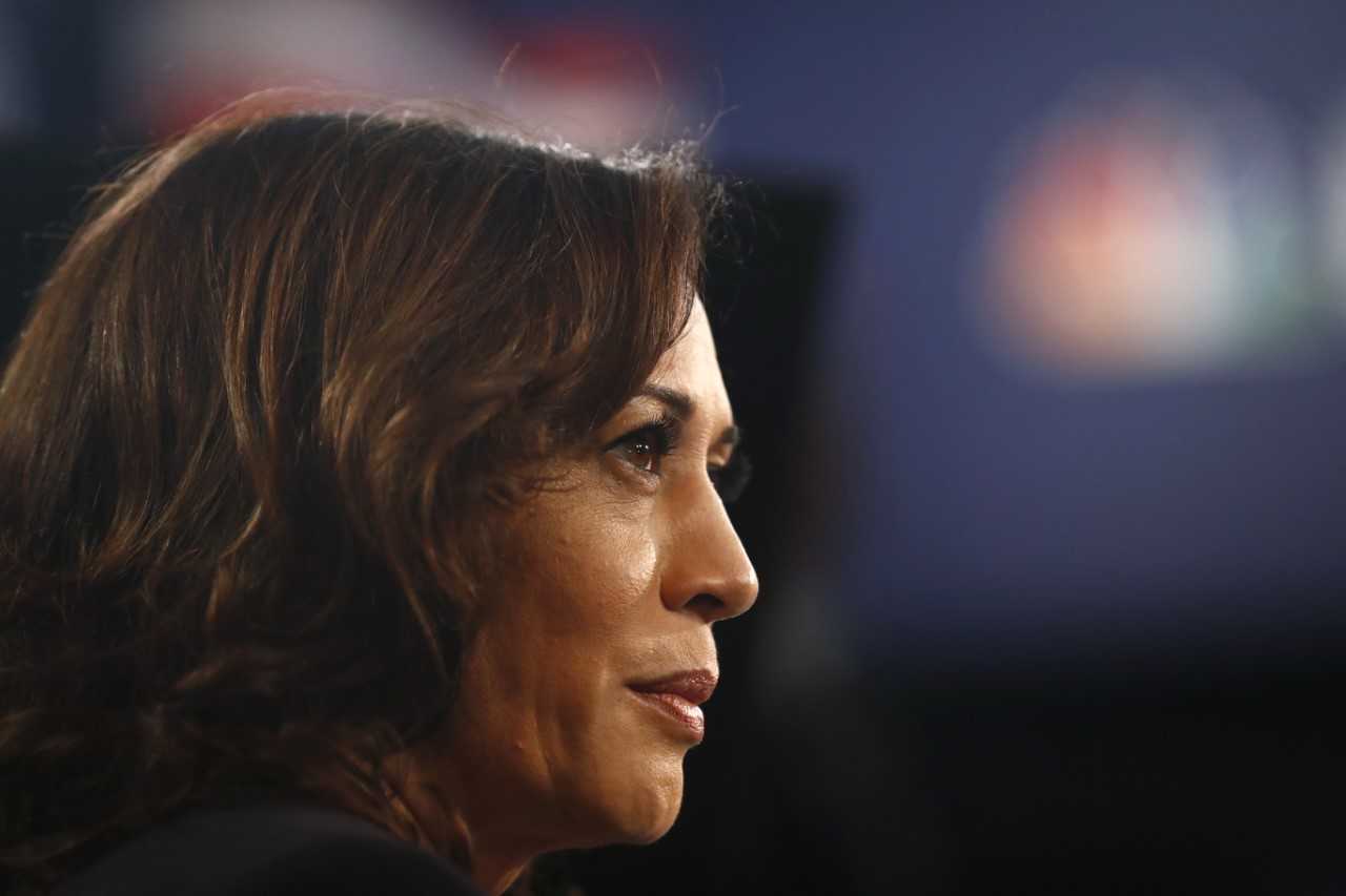 Democratic presidential candidate Sen. Kamala Harris, D-Calif., speaks during the Democratic primary debate, Thursday, June 27, 2019, in Miami (AP).