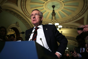 U.S. Senate Majority Leader Sen. Harry Reid, D-Nev., is shepherding gun legislation on Capitol Hill.