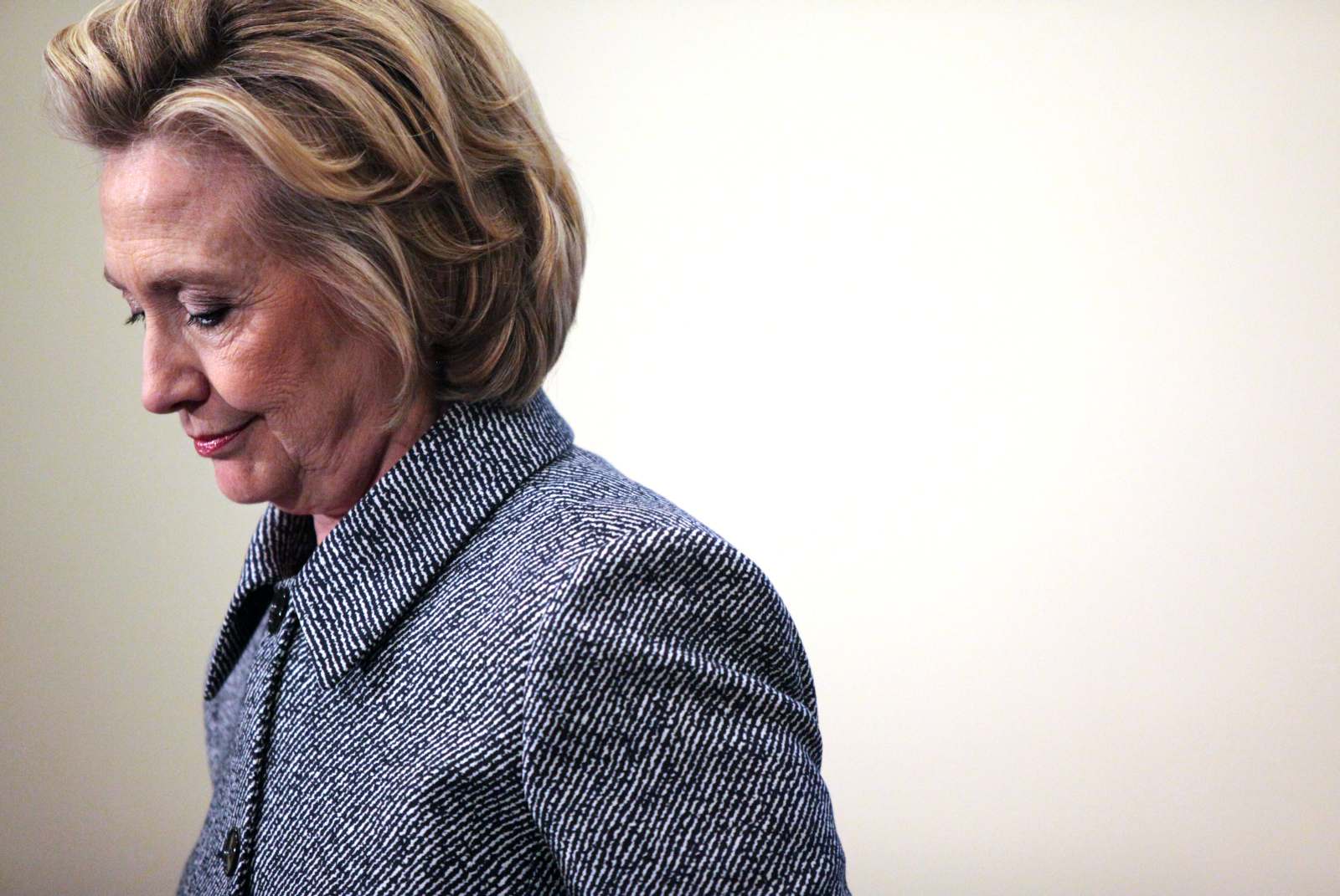 Former Secretary of State Hillary Clinton speaks to the media March 10, 2015 about recent allegations of an improperly used email account during her tenure. (Photo by Yana Paskova/Getty Images)