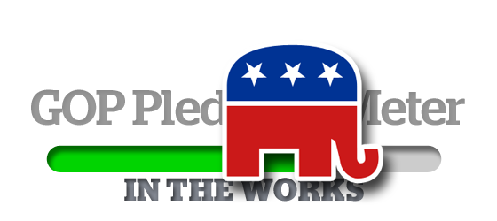 We're posting updates this week to the GOP Pledge-O-Meter and the Obameter.