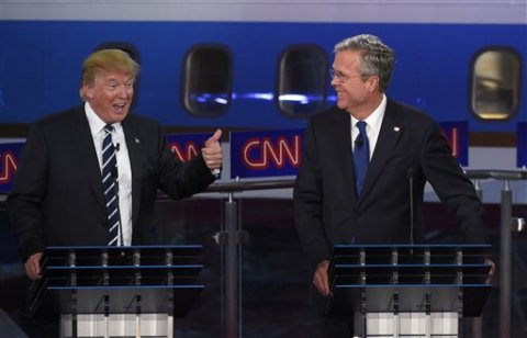 Former Florida Gov. Jeb Bush attacked front runner Donald Trump during the CNN debate Sept. 16, 2015.
