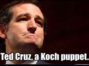 Occupy Democrats, a pro-Democratic group, said Sen. Ted Cruz took a bribe from the Kochs to offer a proposal affecting federal lands. This is part of its post on Facebook dated July 11, 2014.