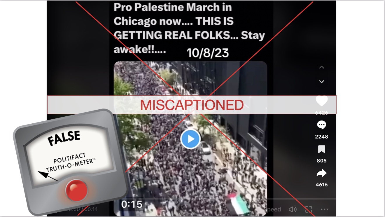 Fact Check: Widely shared video of pro-Palestinian rally in Chicago is from 2021