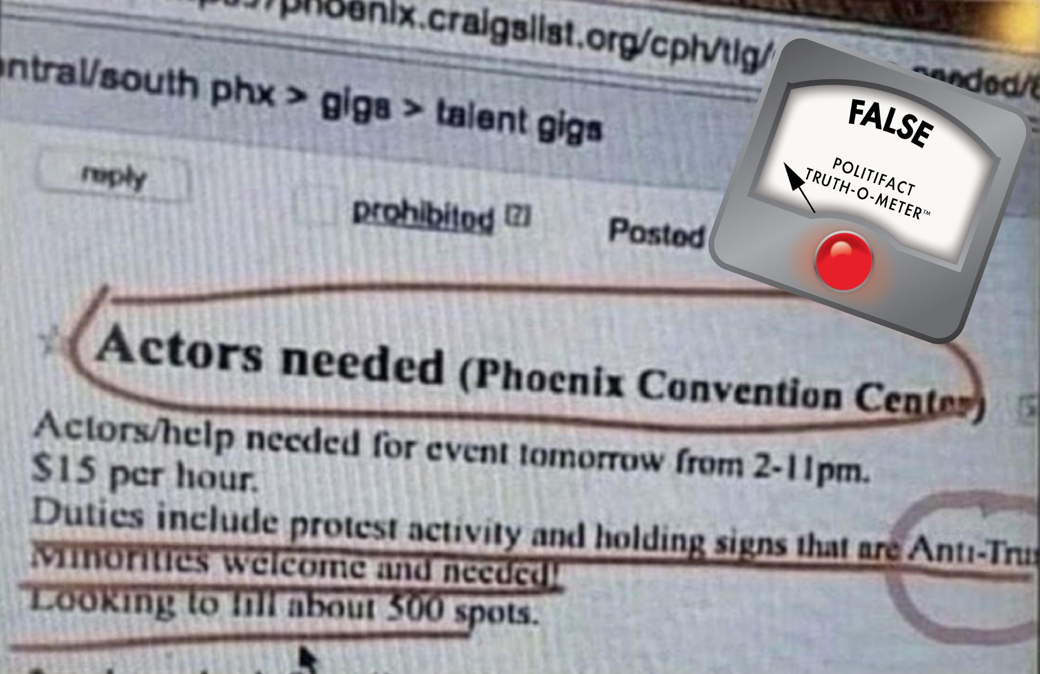 Supposed Craigslist ad for Harris rallygoers was phony